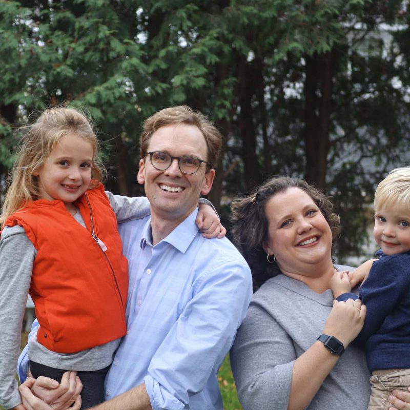 Tom with his wife Maria and his two children, Mary and George.